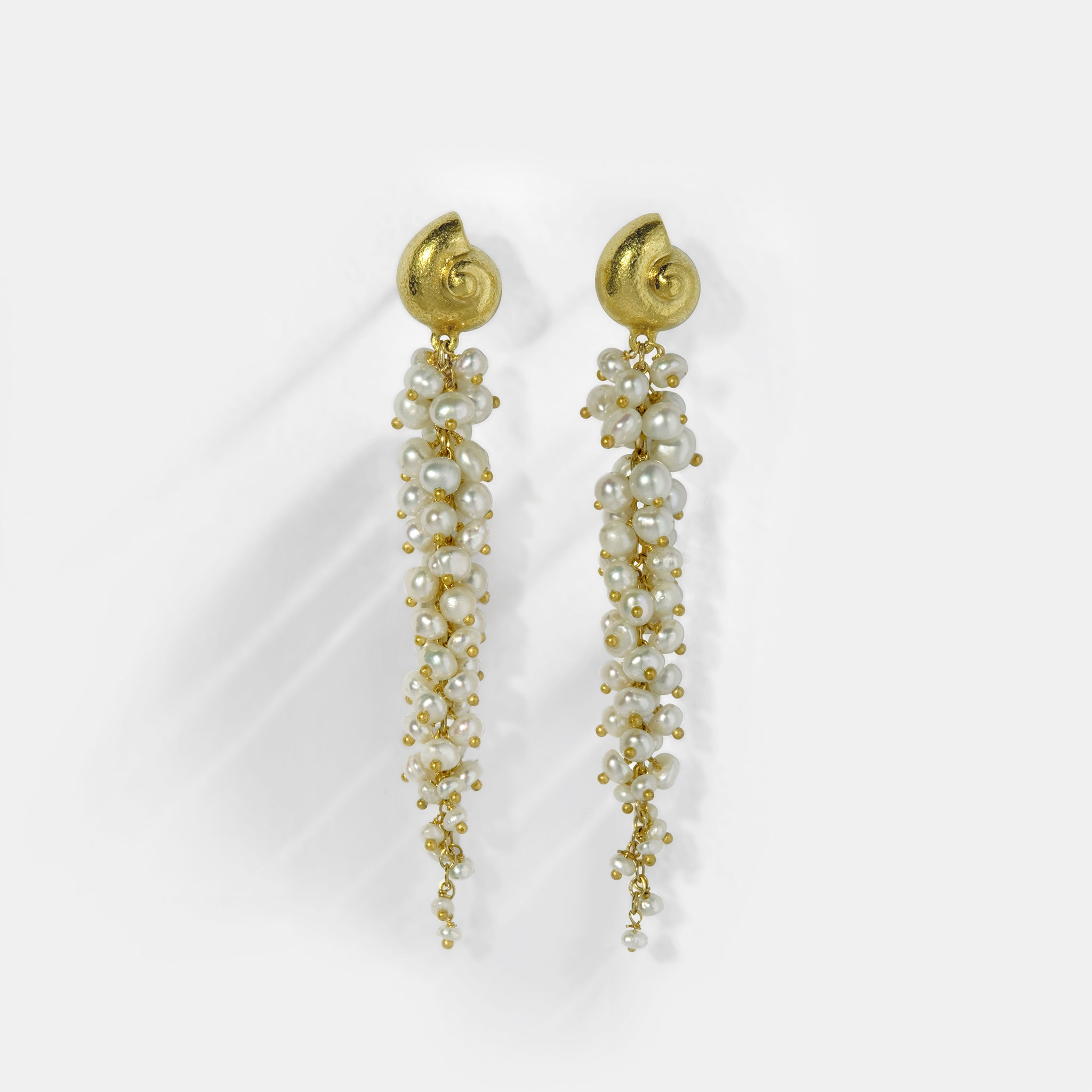 Gold Plated Freshwater Pearl Cluster Dangle Earrings - Lovisa