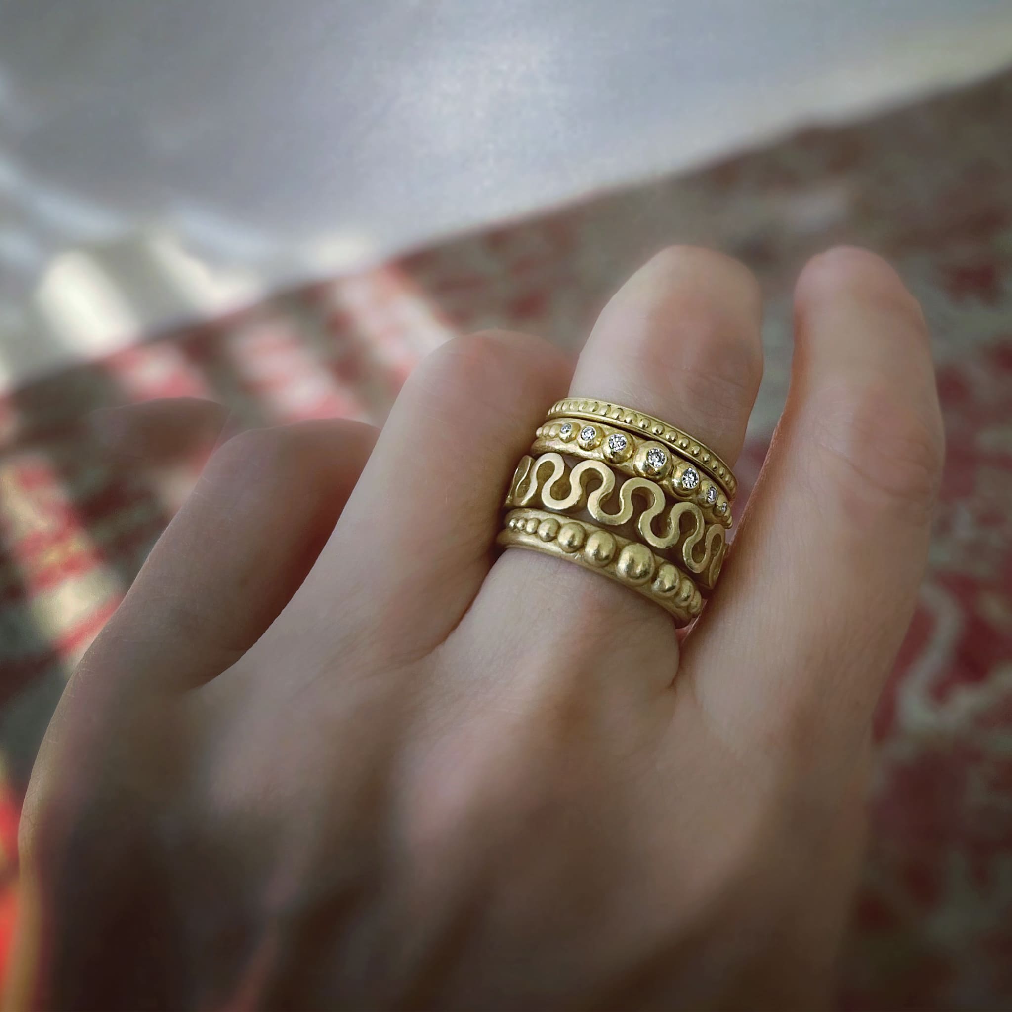 Cathy Waterman 22K Gold and Diamond Ring – Peridot Fine Jewelry